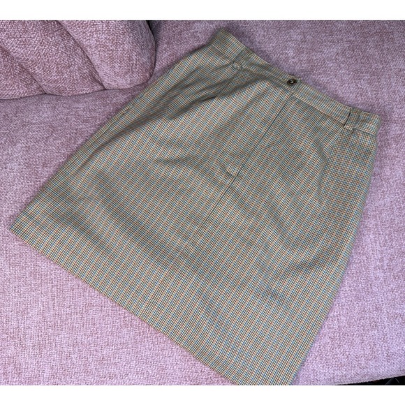 Vintage Lizsport Houndstooth Skirt Womens Size 6 Plaid Career Workwear - Picture 2 of 9